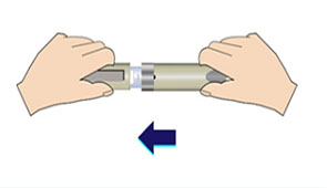 Handling steps ServoPen automatic reusable pen - Remove pen cap Handling steps ServoPen automatic reusable pen - Remove pen cap